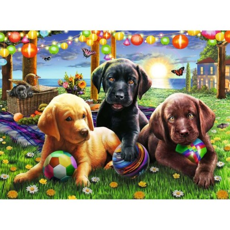 Puzzle Catei La Picnic, 100 Piese Ravensburger - 1